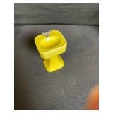Dollhouse Miniature Yellow Bathroom Set - Bathtub, Sink & Toilet with Baby Doll