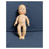 Dollhouse Miniature Yellow Bathroom Set - Bathtub, Sink & Toilet with Baby Doll