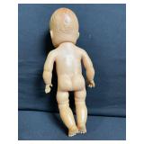 Dollhouse Miniature Yellow Bathroom Set - Bathtub, Sink & Toilet with Baby Doll