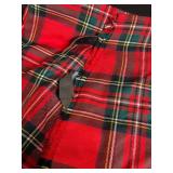 Linnea Doll Clothes - Red Plaid Skirt & Wooden Doll Rack