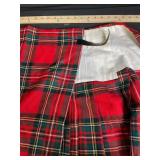 Linnea Doll Clothes - Red Plaid Skirt & Wooden Doll Rack