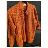 Nordic Pattern Knit Sweater Lot + Orange Cardigan + Holiday Quilts & Textiles Bundle