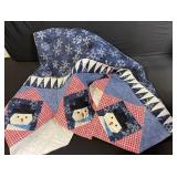 Nordic Pattern Knit Sweater Lot + Orange Cardigan + Holiday Quilts & Textiles Bundle