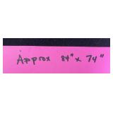 Quilt - Patchwork Blue Blocks with Pink Border, 84 x 74 in, Tropical Back