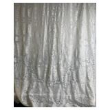 Patchwork Quilt & Textile Lot - Circular Rag Rug, Lace Curtain Backdrop