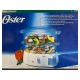 Oster 6.1-Qt Dual-Tier Food Steamer - 900W, 75-Min Timer, 2 Bowls