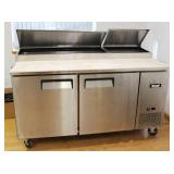 BISON BPT 67", 2 Door, Pizza Prep Table Refrigerator Commercial NSF