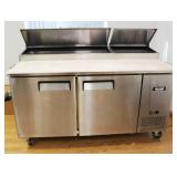 BISON BPT 67", 2 Door, Pizza Prep Table Refrigerator Commercial NSF
