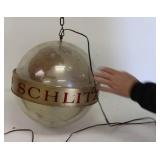 SCHILTZ Beer Globe Bar Light Sign Vintage