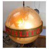 SCHILTZ Beer Globe Bar Light Sign Vintage