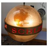 SCHILTZ Beer Globe Bar Light Sign Vintage