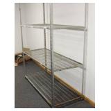 Stainless Steel Commercial 4 Tiers Shelving 75" High X 59" Wide X 12,5" Deep