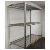 Stainless Steel Commercial 4 Tiers Shelving 75" High X 59" Wide X 12,5" Deep