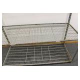 Stainless Steel Commercial 4 Tiers Shelving 75" High X 59" Wide X 12,5" Deep