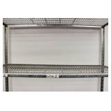 Stainless Steel Commercial 4 Tiers Shelving 75" High X 59" Wide X 12,5" Deep