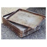 Commercial Aluminum Baking Trays Lot Of 10 Trays Measures: 12.5" X 7.5"