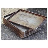 Commercial Aluminum Baking Trays Lot Of 10 Trays Measures: 12.5" X 7.5"