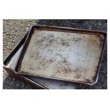 Commercial Aluminum Baking Trays Lot Of 10 Trays Measures: 12.5" X 7.5"