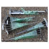 6  Ball Waterfall for Slatwall - 16" Long, Chrome,  Hang shirts, sweatshirts and jackets. Lot Of 20 Slatwall,