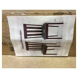 Costway Modern Dining Chairs Set of 2 with Rubber Wood Frame, Slat