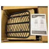 HOMCOM Set of 2 Rattan Barstools Wicker Counter Stools with Steel Legs and Footrest for Dining Room Kitchen Pub Black (Maybe Missing Hardware)