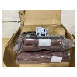 Vinsetto Microfibre Massage Office Chair, Heated Reclining Chair with Footrest, Double-tier Padding, Swivel Wheels, Coffee