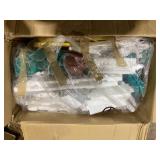 Qaba 8 in 1 Toddler Slide for Kids Age 1-3 Years with Basketball Hoop, Climber, Telescope, Tunnel, Steering Wheel, Aisle (Minor Transit Damage, See Photos)