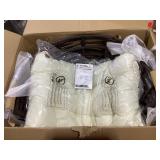 Outsunny Patio Wicker Egg Chair w/ Soft Cushion, Teardrop Cuddle Seat, Outdoor / Indoor Patio Chair, PE Plastic Rattan Furniture with Adjustable Height Feet Pads, Beige (Missing: Legs. Maybe Missing H