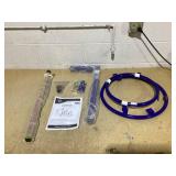 HOMCOM Motorcycle Tire Changer Stand with Adjustable Bead Breaker, Fit for 16-22in Tyres