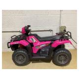 Aosom 12V Electric Toy Car with Forward Backward Function, Music, LED Headlights, for Ages 3-5 Years, Pink (Missing Charger. Minor Transit Damage, See Photos)