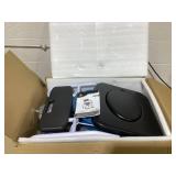 HOMCOM Rolling Shower Wheelchair for Seniors, Bedside Commode Chair with Locking Wheels, Seat, Backrest, Arms, Black (Maybe Missing Hardware)