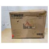 HOMCOM Power Lift Assist Recliner Chair for Elderly with Remote Control, Linen Fabric Upholstery, Brown