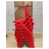 Costway 6-pack Kids Plastic Stackable Classroom Chairs