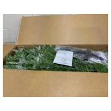 BreeBe - Pre-Lit Artificial Christmas Tree with Soft White LEDs  9ft - Green