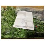 BreeBe - Pre-Lit Artificial Christmas Tree with Soft White LEDs  9ft - Green