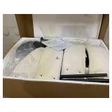 Costway Dining Chair Set of 4 with Curved Backrest Padded Seat & Metal Legs for Dining Room White