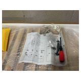 Outsunny Outdoor Storage Cabinet, Garden Tool Shed with Metal Tabletop, Shelf, Wooden Potting Bench with 2 Doors, Natural Wood (missing part 6)