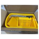 HOMCOM Compact Mop Bucket with Wringer, Mop Bucket on Wheels, 21 Quart, Separate Dirty and Clean Water, Yellow(missing hardware and wheels)