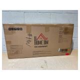 HOMCOM Farmhouse Sideboard Buffet Cabinet, Barn Door Coffee Bar Cabinet with Drawer and Adjustable Shelf for Kitchen, Living Room, Entryway, White Wash (Maybe Missing Hardware)