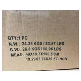 HOMCOM Boho Kitchen Cabinet, Buffet Cabinet with 2 Rattan Doors and Adjustable Shelves for Dining Room, White and Natural (Minor Transit Damage. Missing Part 4, See Photos)