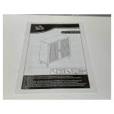 HOMCOM Boho Kitchen Cabinet, Buffet Cabinet with 2 Rattan Doors and Adjustable Shelves for Dining Room, White and Natural (Minor Transit Damage. Missing Part 4, See Photos)