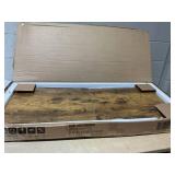 HOMCOM 5-Tier Media Cabinet, Media Stand with Adjustable Shelves, Tempered Glass Doors, and Cable Management, Rustic Brown