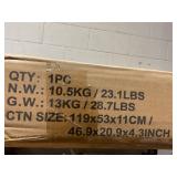 Outsunny Outdoor Garden Bench, Wooden Frame Patio Bench with Geometric Pattern, 43.25 Inch Weatherproof 2-Person Love Seat for Garden, Lawn, Porch, Yard, Work Entryway, White (Missing Hardware, Missin