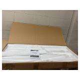 Outsunny Outdoor Garden Bench, Wooden Frame Patio Bench with Geometric Pattern, 43.25 Inch Weatherproof 2-Person Love Seat for Garden, Lawn, Porch, Yard, Work Entryway, White (Missing Hardware, Missin