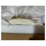 HOMCOM French-Style Upholstered Dining Chair Set, Armless Accent Side Chairs with Rattan Backrest and Linen-Touch Upholstery, Set of 2, Cream White (Maybe Missing Hardware)