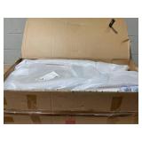 HOMCOM French-Style Upholstered Dining Chair Set, Armless Accent Side Chairs with Rattan Backrest and Linen-Touch Upholstery, Set of 2, Cream White