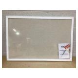 VEVOR 36"x24" White Cork Board with Linen Surface Wall-Mounted Bulletin Board