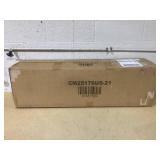 Costway CM25176US-21 7 ft. Snow-Flocked Artificial Christmas Tree - Pre-Lit Xmas Tree with 290 Warm White LED Lights, Blue Gradient