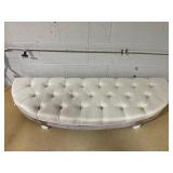 HOMCOM Semi-Circle End of Bed Bench with Tufted Design ...(missind part b x2)