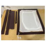 Homcom - 24" x 32" Jersey Display Case, Wall-Mounted Acrylic Memorabilia Shadow Box - Brown(Missing Hardware And Instructions)